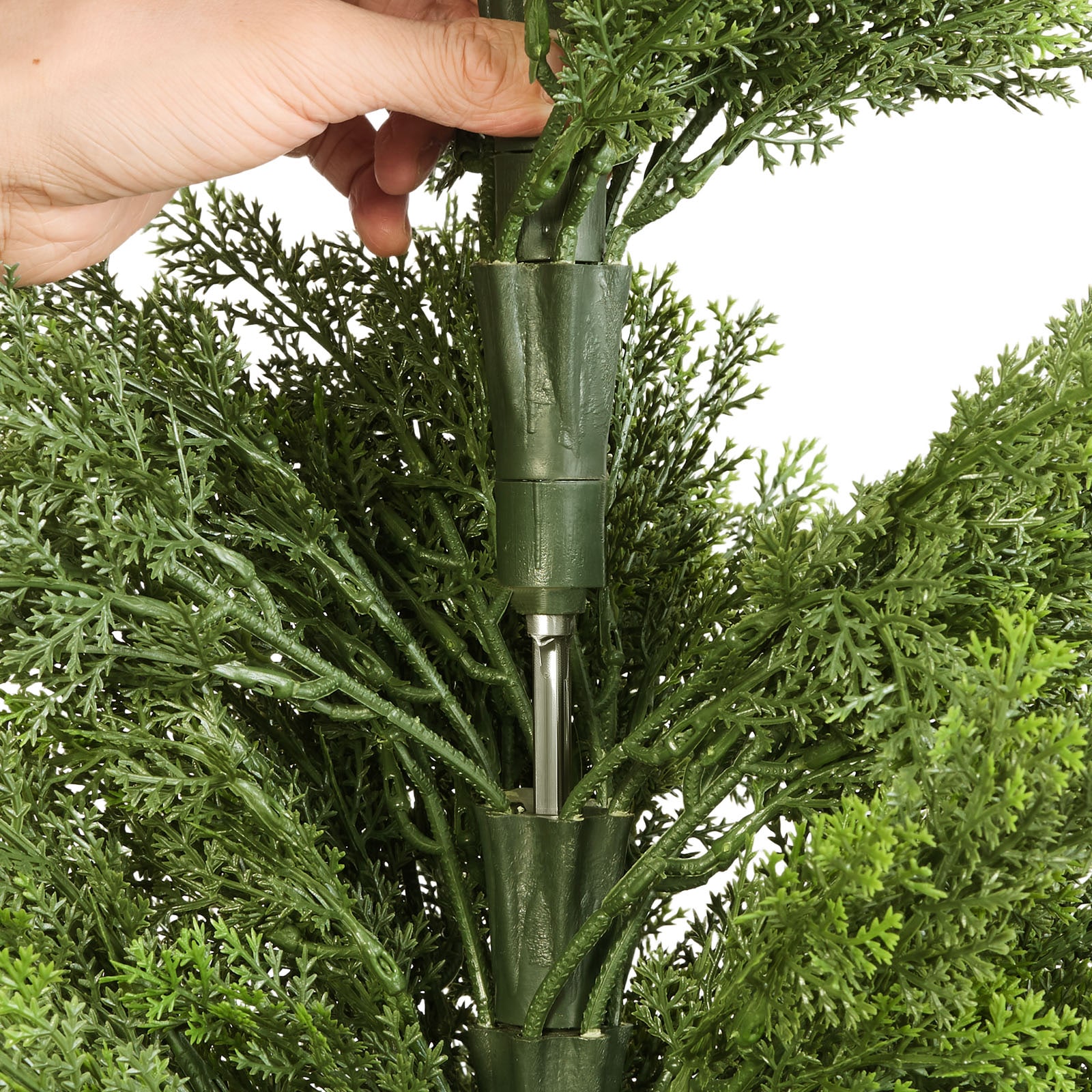 Artificial Cedar Topiary Trees Set Of 2 For Garden And Home Decor_voghion.com